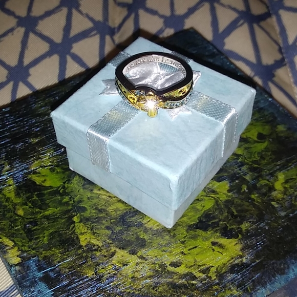 925 Sterling cross +footprint ring - Picture 6 of 10